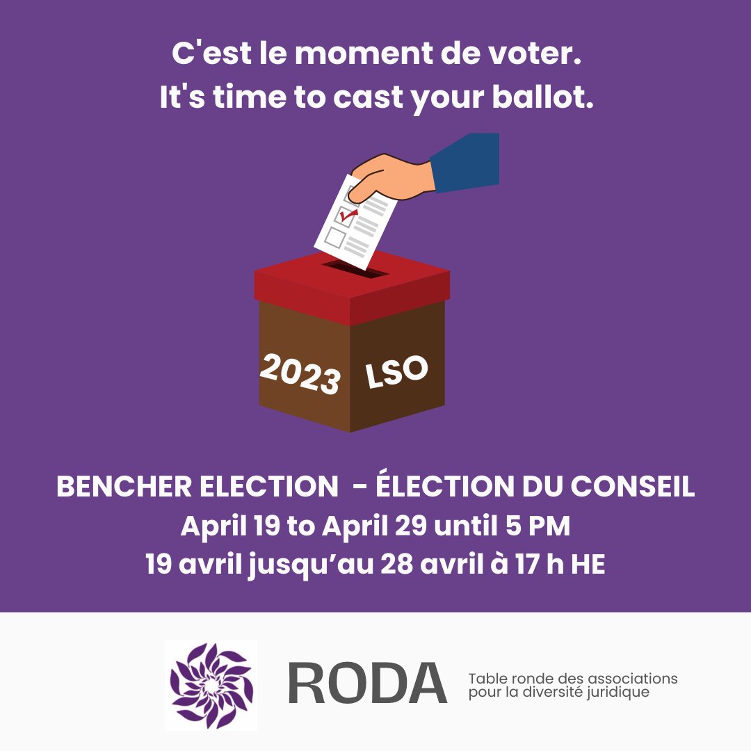 Les élections pour le Conseil du Barreau sont commencées. RODA vous encourage à voter pour la Coalition pour une bonne gouvernance avant le 28 avril. C'est le moment de voter.