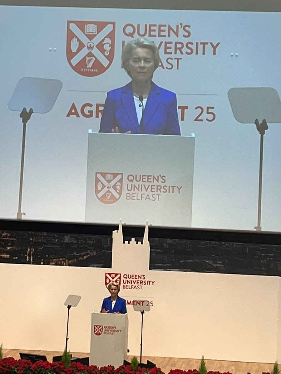 “Whilst history shapes people, people can also shape history” #Agreement25 #GFA <a href="/vonderleyen/">Ursula von der Leyen</a>