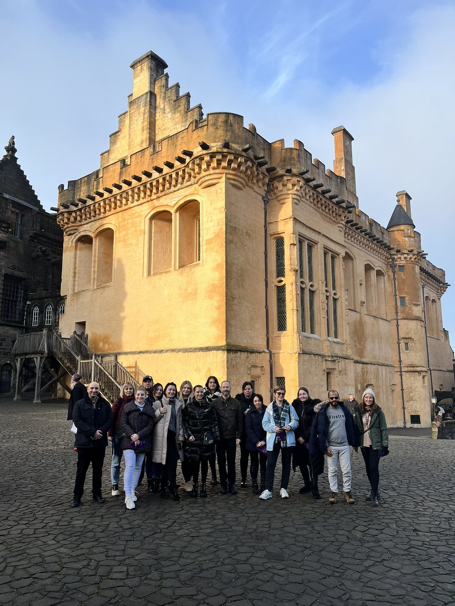 Tracy_FVC's tweet photo. Recent educational visit to @stirlingcastle with my current group of ESOL students. Delighted to see ex student, Marisol, loving her work with @HistEnvScot after completing her ESOL course and then her HND in Tourism @FVCollege #tourism #lovescotlandscolleges https://t.co/Vcigdyctim