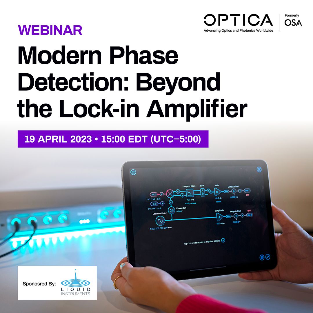 LiquidInstrmnts's tweet photo. Today’s the day! Attend our #webinar with @OpticaWorldwide to learn strategies modern #phasedetection. If you can’t make it, sign up anyway. We’ll send out the recording. Hope to see you there!
Register at: https://t.co/oOrl5xz5Hh
#testandmeasurement #liquidinstruments #optica https://t.co/yZiwoRhuZj