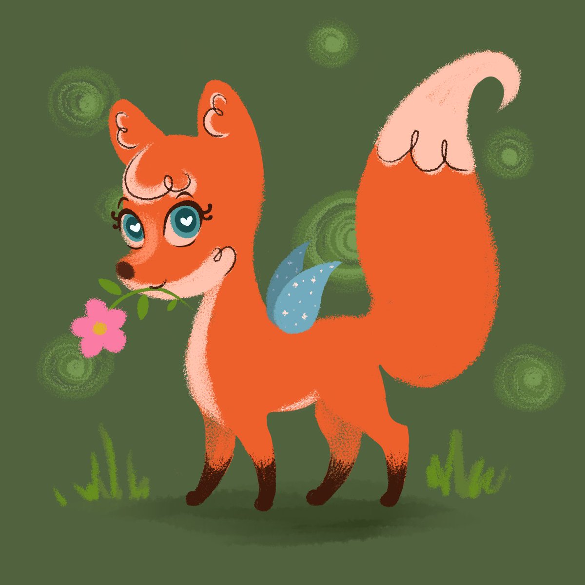 Onyxarty's tweet photo. Gm! Now an unusual creature has appeared in the Onyxarty's world.
Nixy is the fox with the wings, isn't she a cutie?🦊✨ https://t.co/xMiMW0CJZb