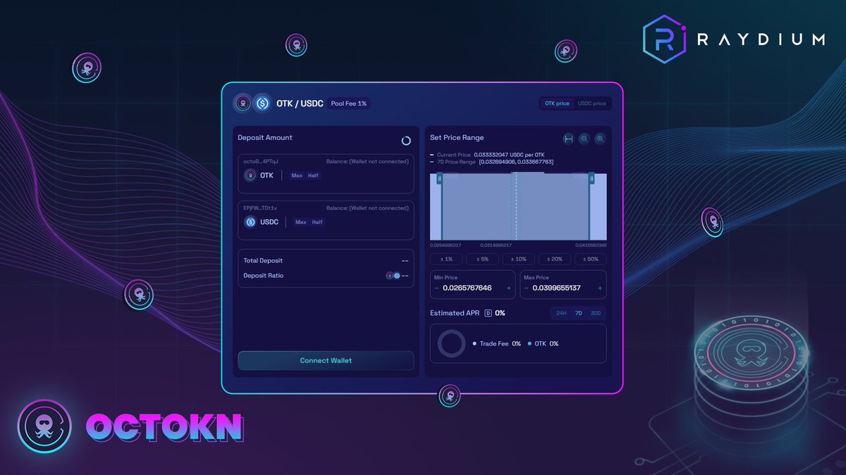 Octo8gaming's tweet photo. $OTK is coming to DEX's 🐙

We've partnered with @RaydiumProtocol as our first DEX launch partner 🚀

Earn fees into liquidity providing on Raydium (1% + farming of $OTK), here's how 👇 https://t.co/m7vT7l15zq