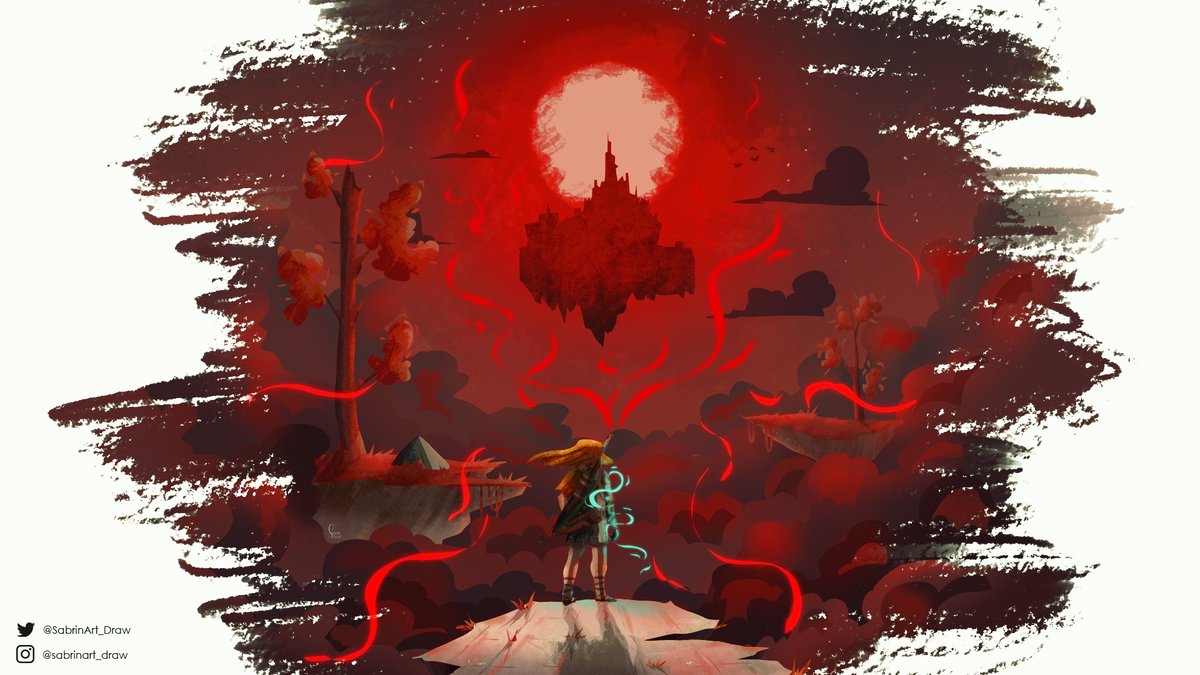Saby_liive's tweet photo. Here are the other two moods from my previous post. Sunset and Blood moon✨#Zelda #ZeldaTearsOfTheKingdom #TheLegendOfZelda #ゼルダの伝説 #TearsoftheKingdom #drawing #illustration #fanart https://t.co/qO1gJuFevb