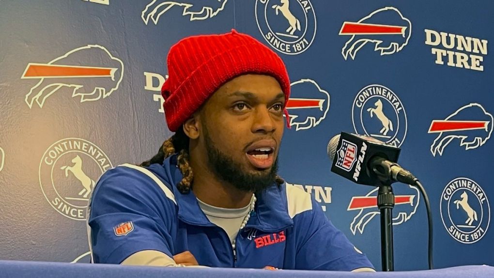 CTVNews's tweet photo. Buffalo Bills' Damar Hamlin says blow to chest caused cardiac arrest on field https://t.co/CvL50PPsAT https://t.co/Gaxw0Fj6hh