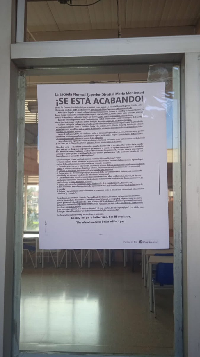mastrxsviento's tweet photo. Hoy nuevamente los estudiantes de la Normal María Montessori se encuentran en asamblea permanente, no quieren la  privatización y el adoctrinamiento del BI. Defienden a la única institución  pública formadora inicial de maestros/as de Bogotá. @adebogota @fecode @Educacionbogota https://t.co/s9Z2gImPhN