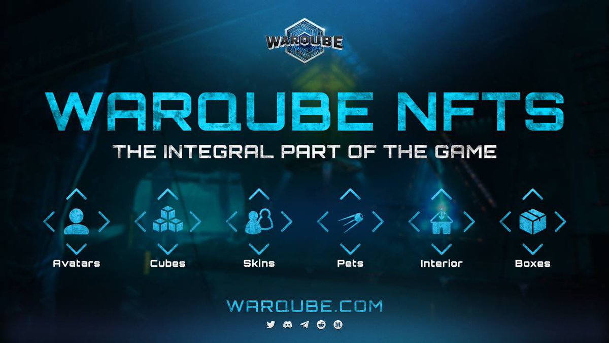 Check out what you can get as a reward by just playing <a href="/WarQube/">WarQube ★</a>!

Players can combat with other players for not only experience points and limitless adventures but also for rewards in the form of different NFTs⚔️💠

▶️ t.me/warqubeann/249
👉🏻Read more: warqube.gitbook.io/warqube/game-p…