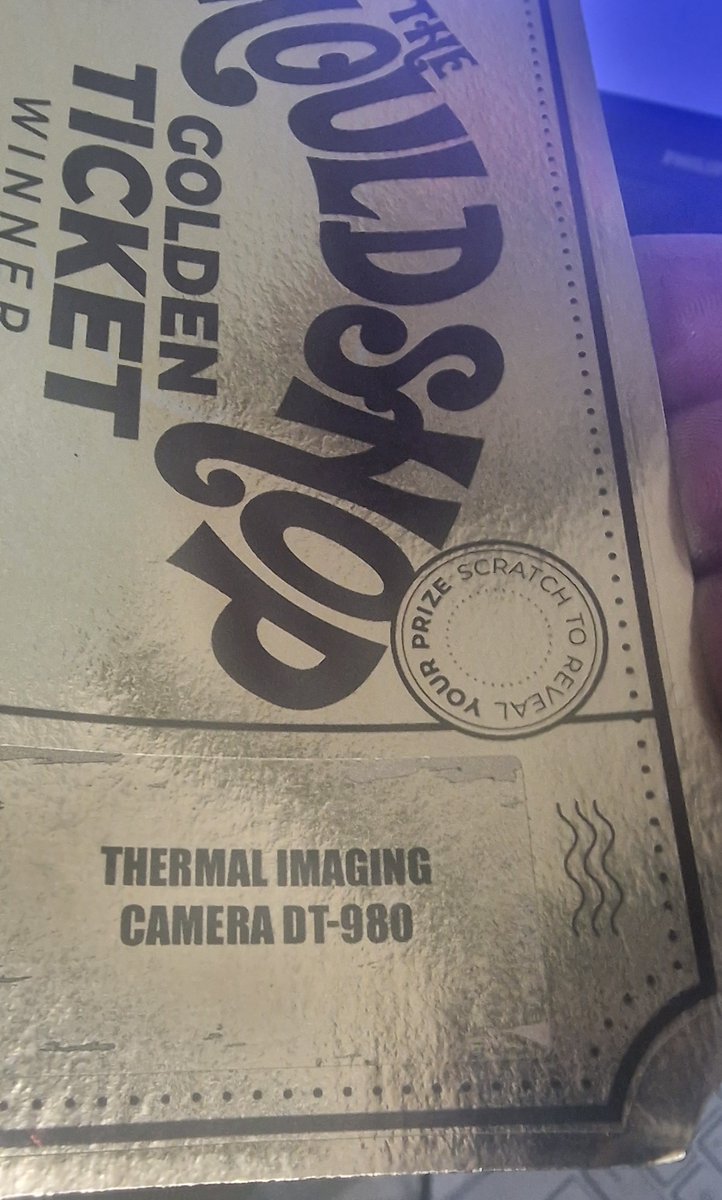 Our first Golden Ticket prize has been claimed, Neil Sowden of Signal Plastics has won a Thermal Imaging Camera, Congratulations Neil!

Neil’s Prize is the DT-980 Thermal Imaging Camera, with an easy-to-use interface, wi-fi, Bluetooth &amp; video this unit shorturl.at/dhsV8