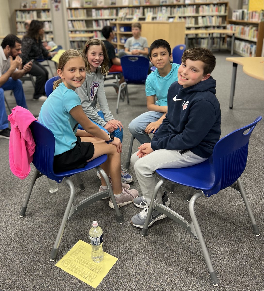 EzraLibrary's tweet photo. I am so proud of these kids!!!!!!  They showed up to practice every time, they read beyond their classwork and SOARed like Eagles!  You filled this librarian's heart today!! #MPSLibraryStories @MPSElemEd @EzraElementary https://t.co/kLxwu6IRPI
