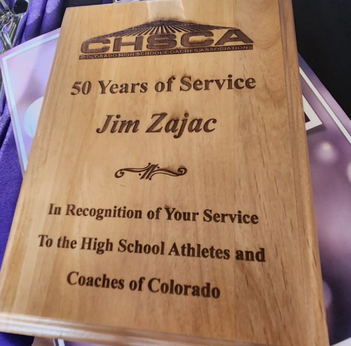 CreekFB's tweet photo. Congratulations to Coach Zajac for receiving the Longevity Award for 50+ years of coaching at the CHSCA awards banquet! Coach Zajac has made a difference in countless lives! Creek Football is very honored to have you as our coach and is so proud of you! ❤️ https://t.co/1KoNYY0lPY