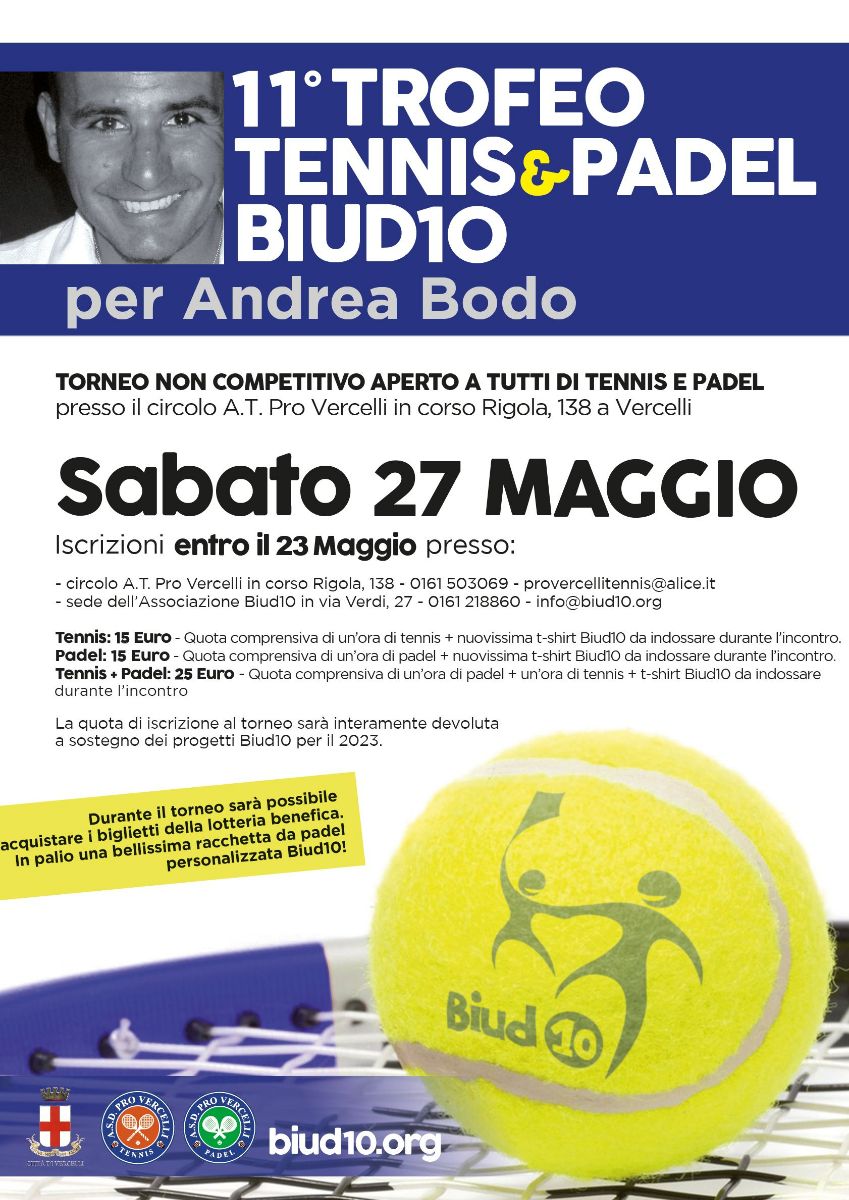 biud10's tweet photo. 11° Edizione Torneo Tennis &amp; 2° Padel Biud10 per Andrea Bodo - https://t.co/MtnFKusOLR https://t.co/O9z9GzlBIS