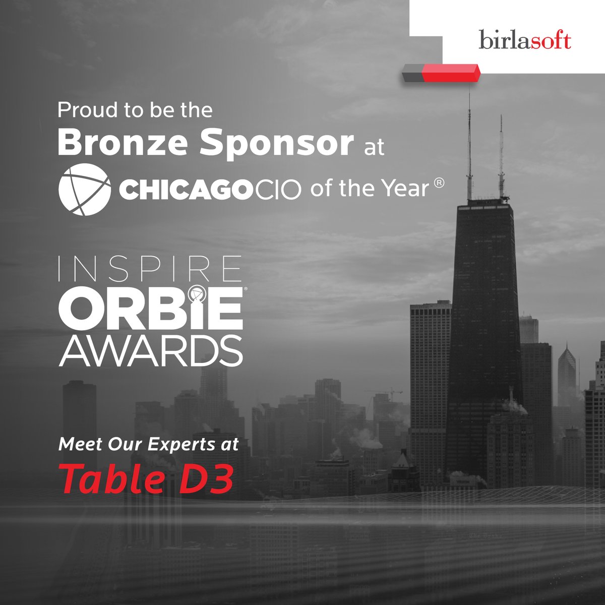 birlasoft's tweet photo. Just a day to go!
Meet our experts at Table# D3 at the 2023 Chicago CIO #ORBIEAwards, Chicago Marriott Downtown Magnificent Mile. Here's to innovating and pushing the boundaries of what's possible in the digital world.
#chicagocio #orbie #brilasoftatorbie #CIOoftheYear https://t.co/3n9vJLrBf9