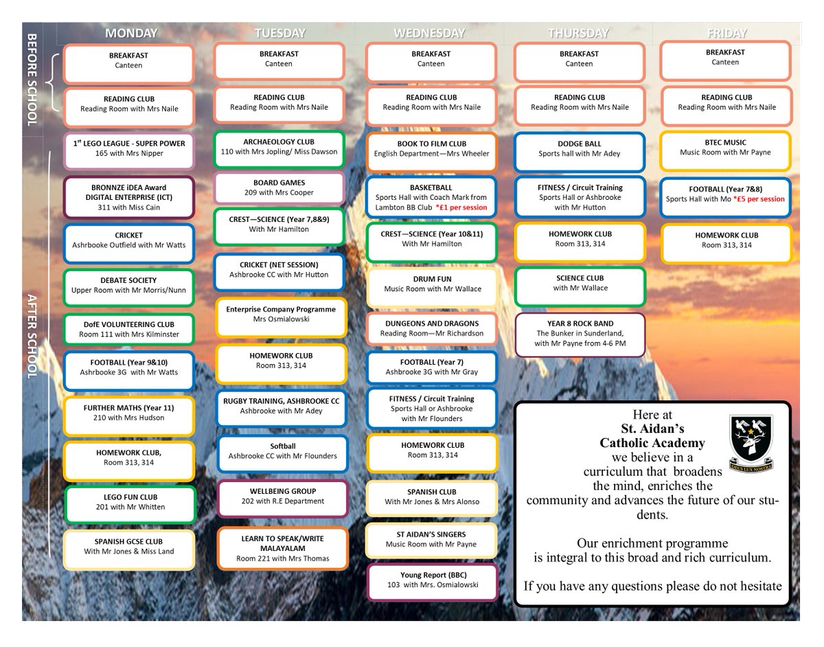 St Aidan’s PE Department tweet media