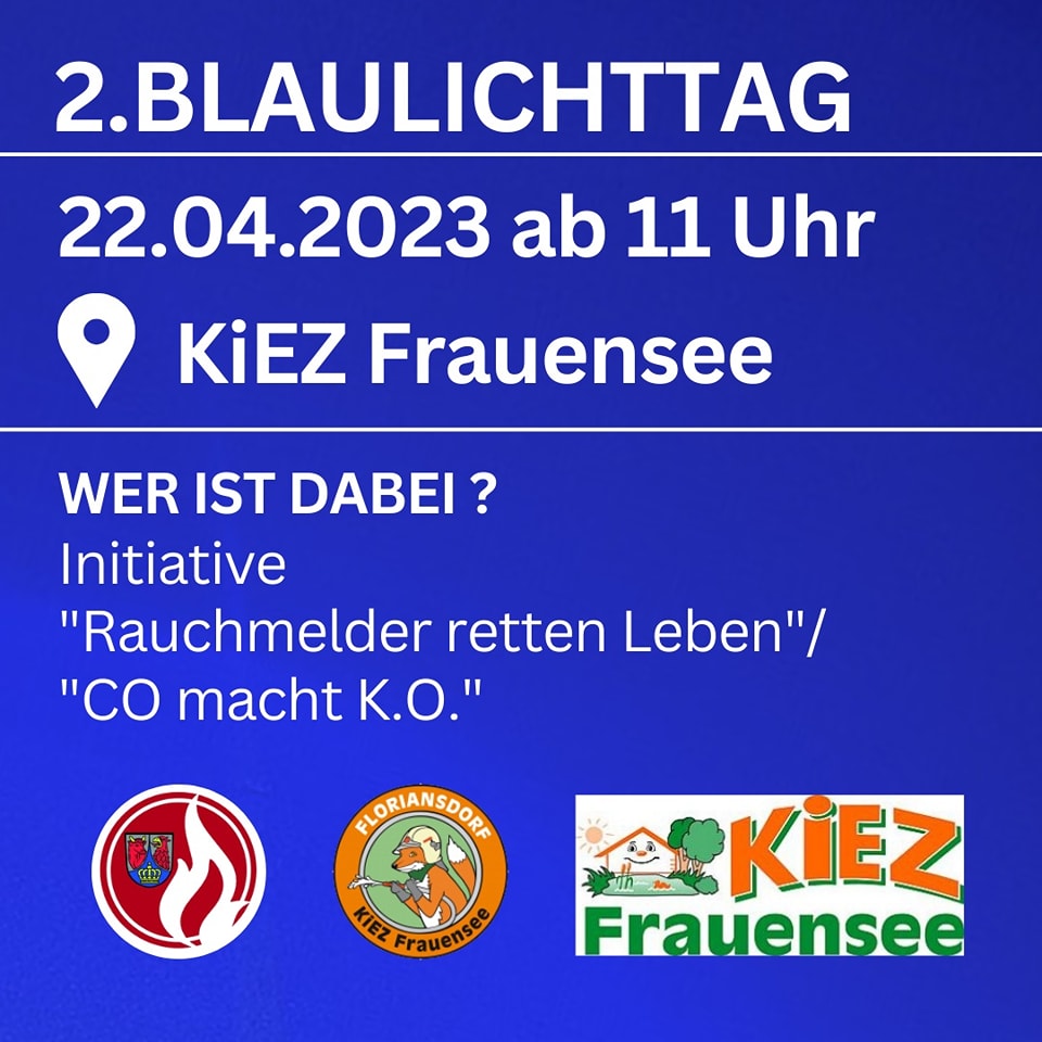 Neben einer Reihe an zuletzt vorgestellten Hilfsorganisationen dürfen wir zwei wichtige Initiativen im KiEZ Frauensee begrüßen. Über den Tag habt ihr die Möglichkeit euch über die Initiativen "Rauchmelder retten Leben" und "CO macht K.O." informieren.