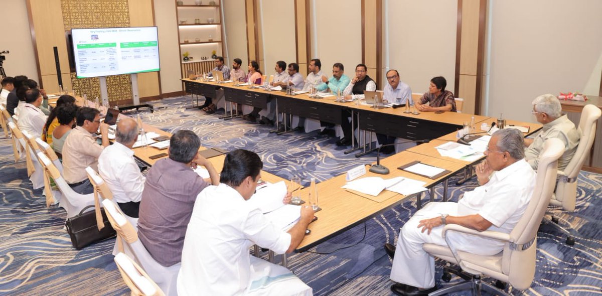 The meeting was attended by Sh. <a href="/roshyminister/">Roshy Augustine</a>,
Minister for Water Resources &amp; Sh. <a href="/MBRajeshCPM/">MB Rajesh</a>, Minister for LSGD, Kerala.

Chief Secretary, Kerala; ACS, WRD; ACS, LSGD &amp; other senior officers attended the meeting. From DDWS, Secy.,-DDWS; AS&amp;MD, NJJM; JS&amp;MD, SBM-G were present.