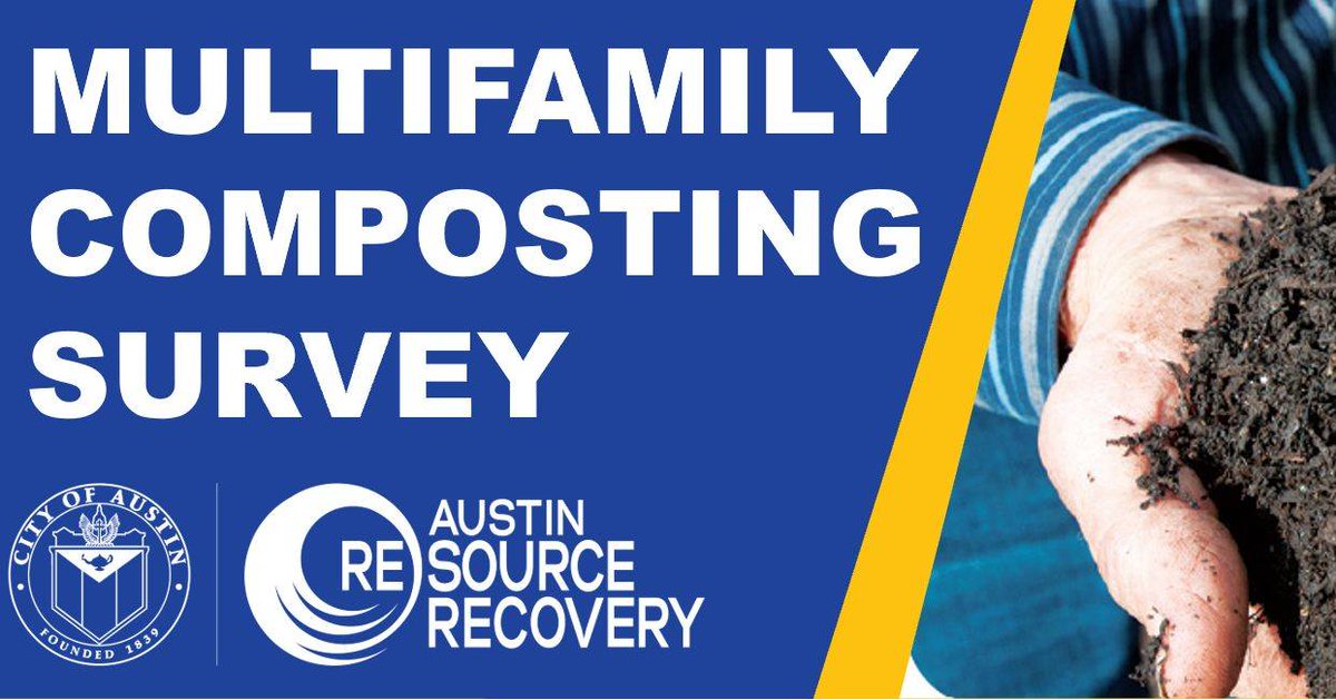It’s not too late to share your thoughts about composting at apartments and condos in Austin! ➡️Visit bit.ly/multifamilycom… to provide input on proposed changes to the Universal Recycling Ordinance requiring composting at multifamily properties. The survey open thru 4/23.