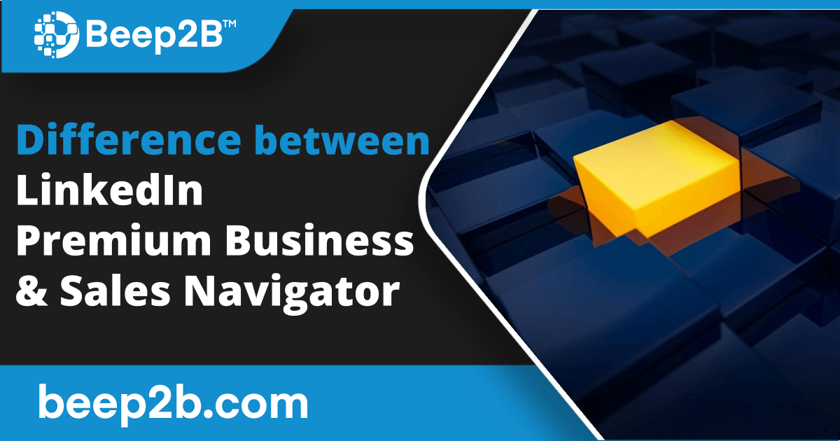 B2Beep's tweet photo. What's the difference between LinkedIn Premium Business and LinkedIn Sales Navigator?

Read our blog to find out: https://t.co/WW80QjOGZ8 https://t.co/XQ25xnysnv