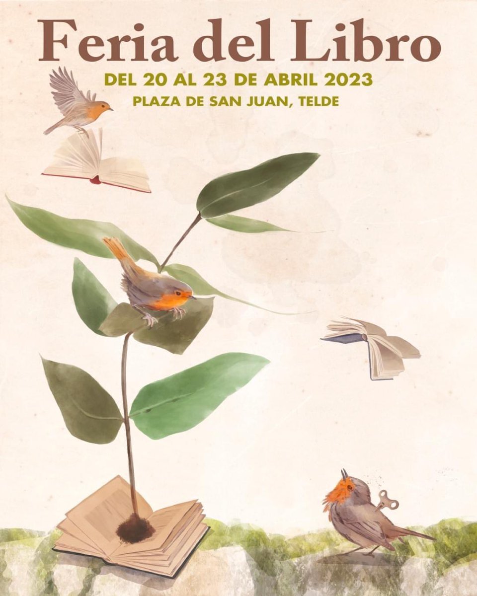 ¡Ven a Telde y disfruta de la Feria del Libro! 📚📖 Del jueves 20 al domingo 23, ¡te esperamos con los brazos abiertos! 🤗 #feriadellibrotelde2023 #Telde. <a href="/TeldeCultura/">Telde Cultura</a>