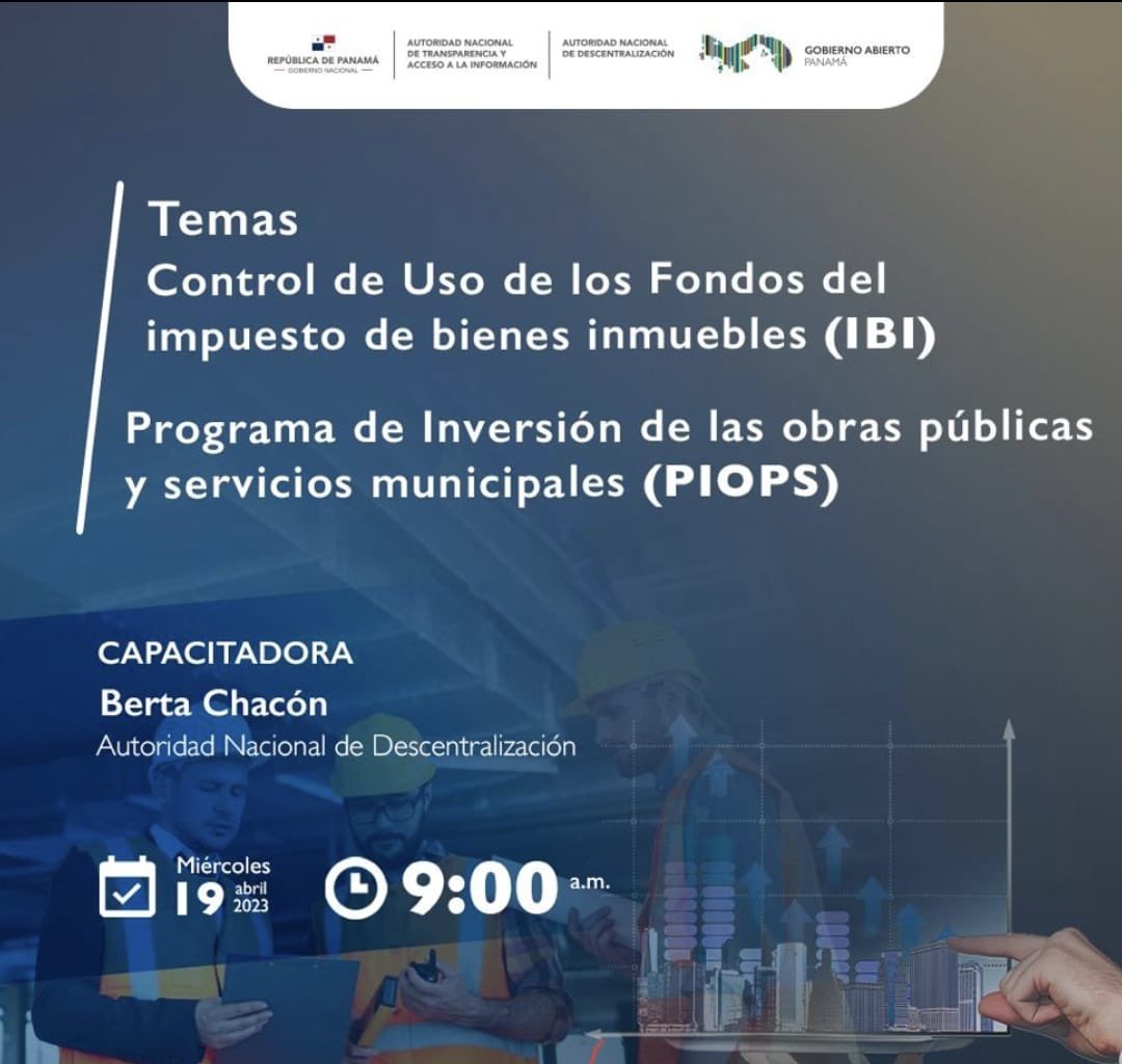 narcisoarellano's tweet photo. Hoy participamos de la capacitación @ANTAI_Panama “Control de uso del impuesto de bienes inmuebles y el programa de inversión de las obras públicas y servicios municipales”. La capacitación debe ser constante sobre todo en temas que brinden mejores beneficios para la comunidad. https://t.co/Eqa88FrFU8