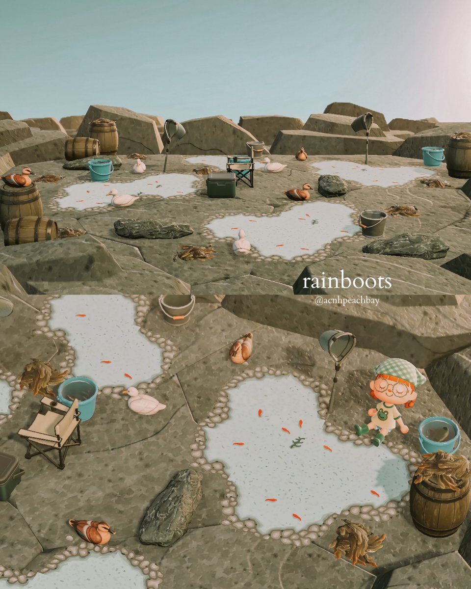 Rainboots on for bug catching in the rock pools 🪣

#acnh #AnimalCrossing #AnimalCrossingNewHorizons #あつまれどうぶつの森 #どうぶつの森