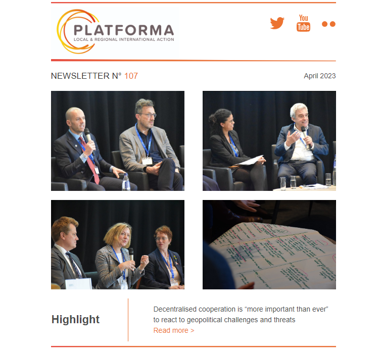 ‼️ Discover now the latest news of our coalition!

#PLATFORMA15years
#ODA 
#RencontresAICT2023
#GenderEquality
#IncluCities
#LocalizingSDGs
#RFSD2023
...

➡️mailchi.mp/24b74cfe373f/d…