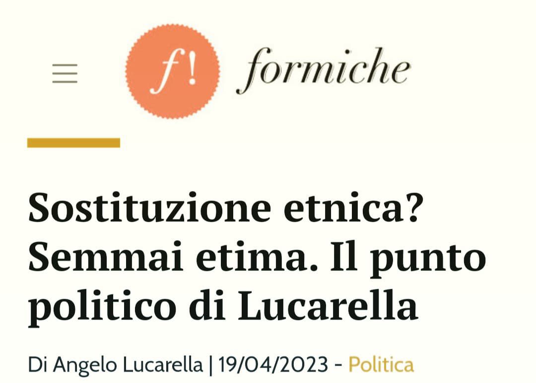 AngeloLucarella's tweet photo. #sostituzione
#etima
Ignorare la funzione del linguaggio o usare quest’ultimo in una certa direzione rischia di svalutare e sciupare le eventuali cose buone che su altri piani politici si stanno mettendo in campo.
👉 Mi trovate su #Formiche
https://t.co/cwjv6J35Ii https://t.co/ZJpZryW8En