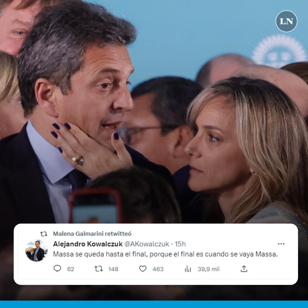 LA NACION on Twitter: "El fuerte mensaje que compartió Malena Galmarini  ante los rumores de renuncia de su esposo: “El final es cuando se vaya Massa”  ???? https://t.co/SAff555yiW https://t.co/JRM86vOki3" / Twitter