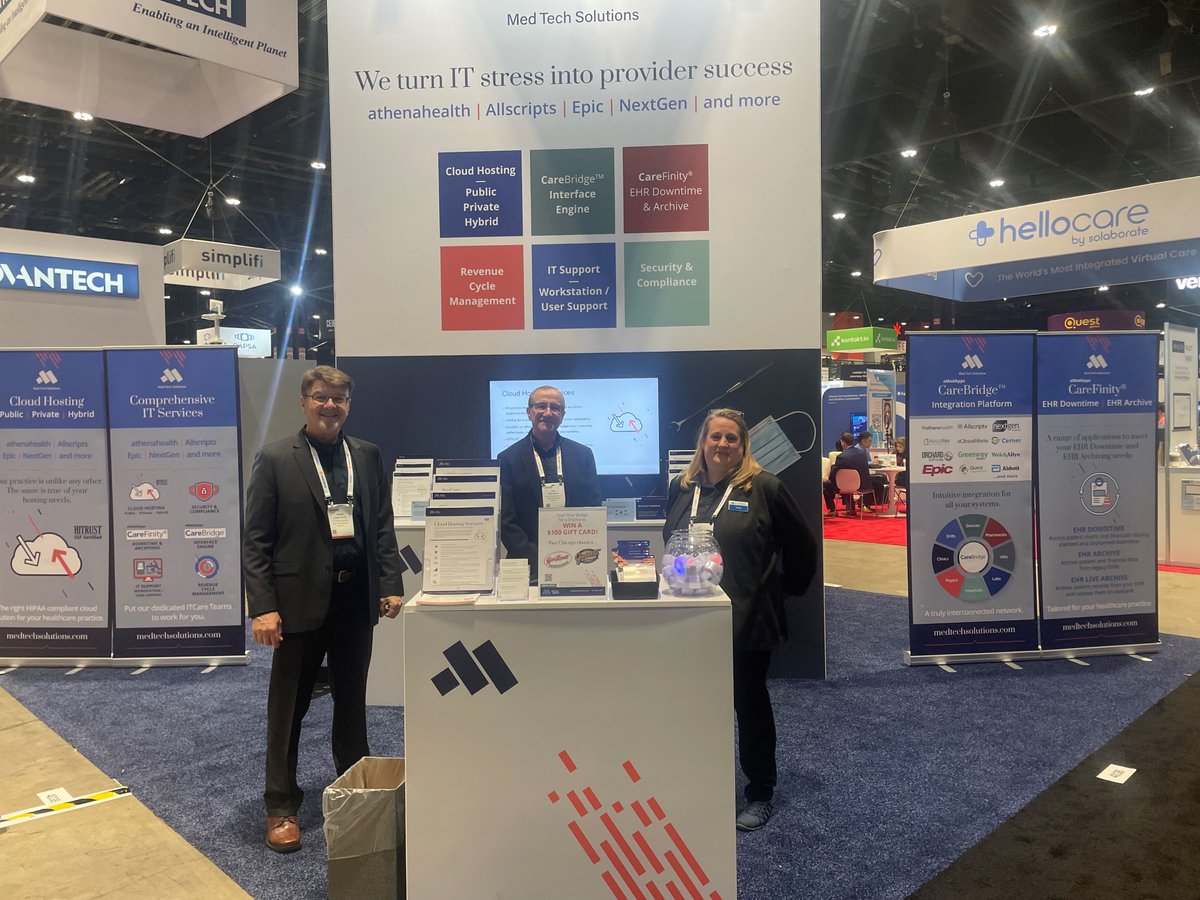 The Med Tech Solutions team looks forward to speaking with you today at #HIMSS23, stop by booth 4038, we're here until 6:00 pm!