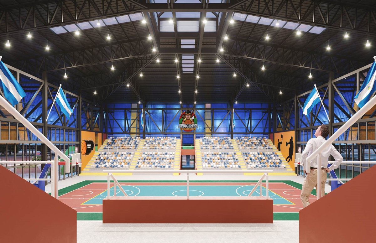 tincho210's tweet photo. 📣🏀🏐🥅 ¡Atención deportistas! Nuestro GRUN a través del IND y las Alcaldias de Mga. y Matagalpa, presentan el diseño del moderno Polideportivo de Matagalpa. 
Con capacidad para 1,300 aficionados, vestidores, sanitarios etc. #LaPazNuestraVictoria
#Deportes https://t.co/ovJOWp4qMf