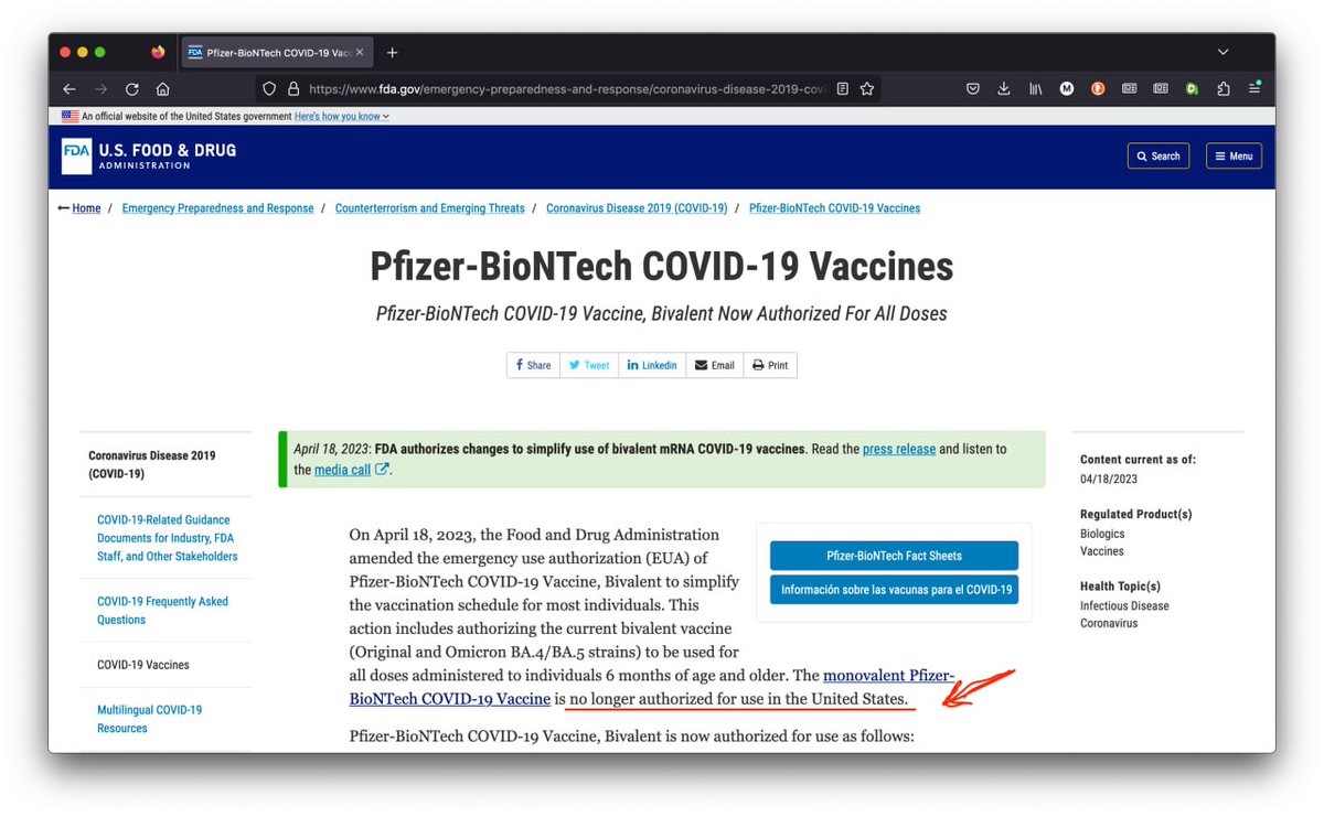 matt7gh's tweet photo. CHE SUCCEDE? 🌺🌺🌺
(thread dal TG del prof Cosentino)
1/
"Ieri la #FDA ha modificato le autorizzazioni #Pfizer e #Moderna ritirando gli originali e approvando i #bivalenti per tutti. Parrebbe una mera "semplificazione" ma certo l'aver ritirato l'approvazione standard è un gesto https://t.co/Axup0mco1M
