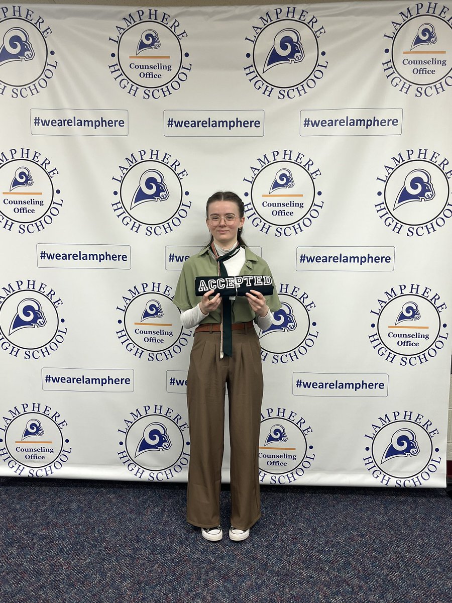 Congratulations to our 
Lamphere High School
senior Marjolein on her acceptance to 
<a href="/CMUniversity/">Central Michigan U.</a>,<a href="/WesternMichU/">Western Michigan University</a>, and <a href="/oaklandu/">Oakland University</a> 
Way to go Marjolein !
<a href="/roadrunnersrule/">Lessenger Elementary</a> —> <a href="/PagePanthers/">John Page Middle School | The Lamphere Schools</a>---> <a href="/LamphereHS/">Lamphere High School | The Lamphere Schools</a>
#wearelamphere