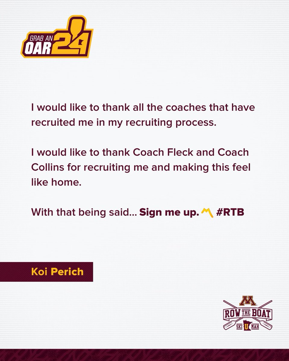 H.E.R.E @Coach_Fleck @Coach_DCollins @GopherFootball @RyanBurnsMN @247Sports