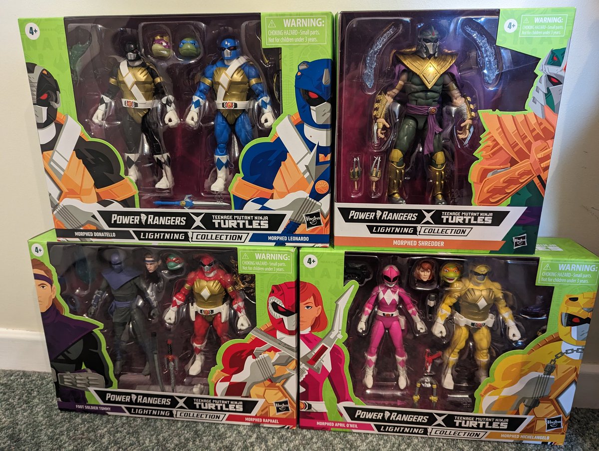 Ajax_Ranger's tweet photo. Testing the waters on this one: Complete set of Power Rangers x TMNT Lightning Collection figures. Only Shredder has been opened.

£80 shipped for the lot? Only really want to sell them as a complete set. https://t.co/Rep5ZP0u6O