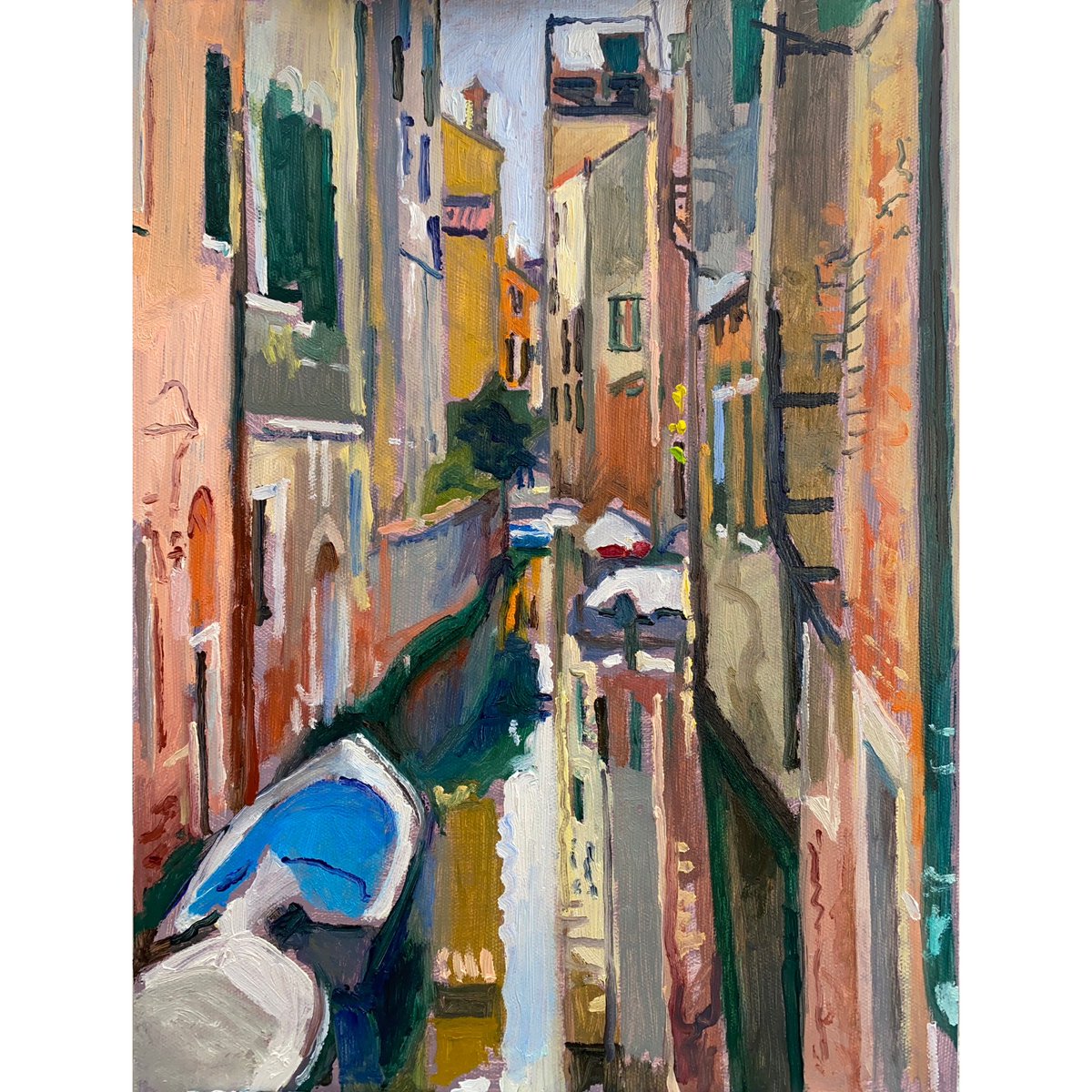 Paul_Wuensche's tweet image. Today’s Venetian effort #venicepaintings #venicecanals #laserenissima @teatrolafenice