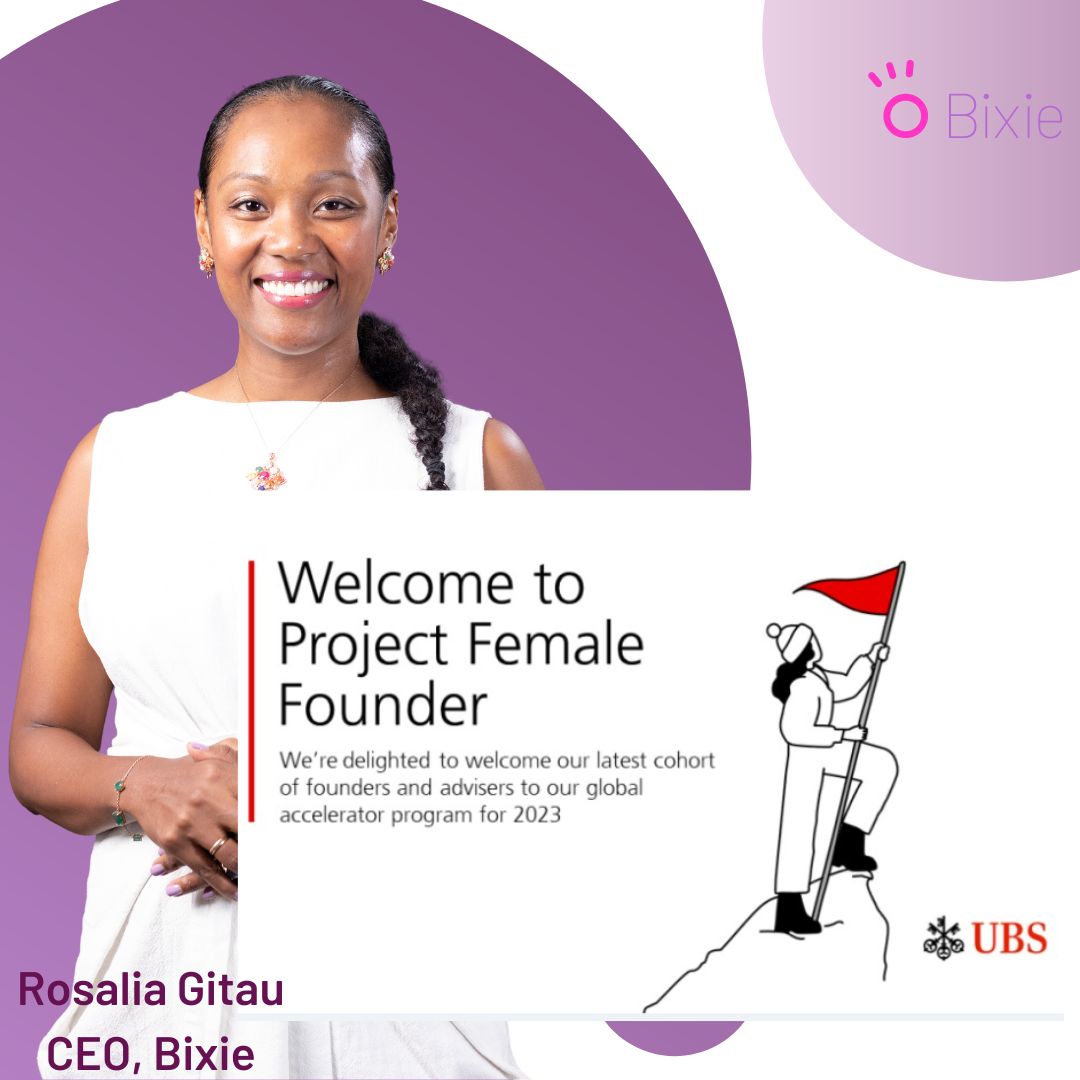 We are more than ecstatic to announce that our CEO <a href="/RosaliaGitau/">Rosalia Gitau</a>  is joining UBS Bank's Female Funding Accelerator! This is a huge leap towards providing more income-building opportunities and tools for women. #UBSFemaleFounder #Bixie 

UBS' Linkedin post: linkedin.com/posts/ubs_proj…