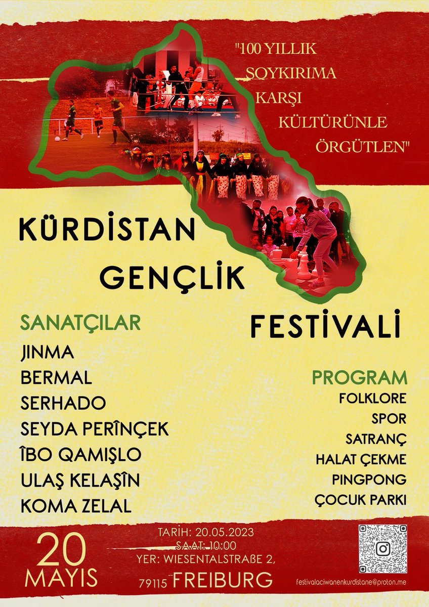78_sare's tweet photo. Tu jî te tevlî festîvala ciwanên Kurdistanê bibe! 
Dîrok: 20 ê Gûlanê 
Cih: Freiburg 
#cengaazadiyeserbixinin https://t.co/xEvNcG9vUa