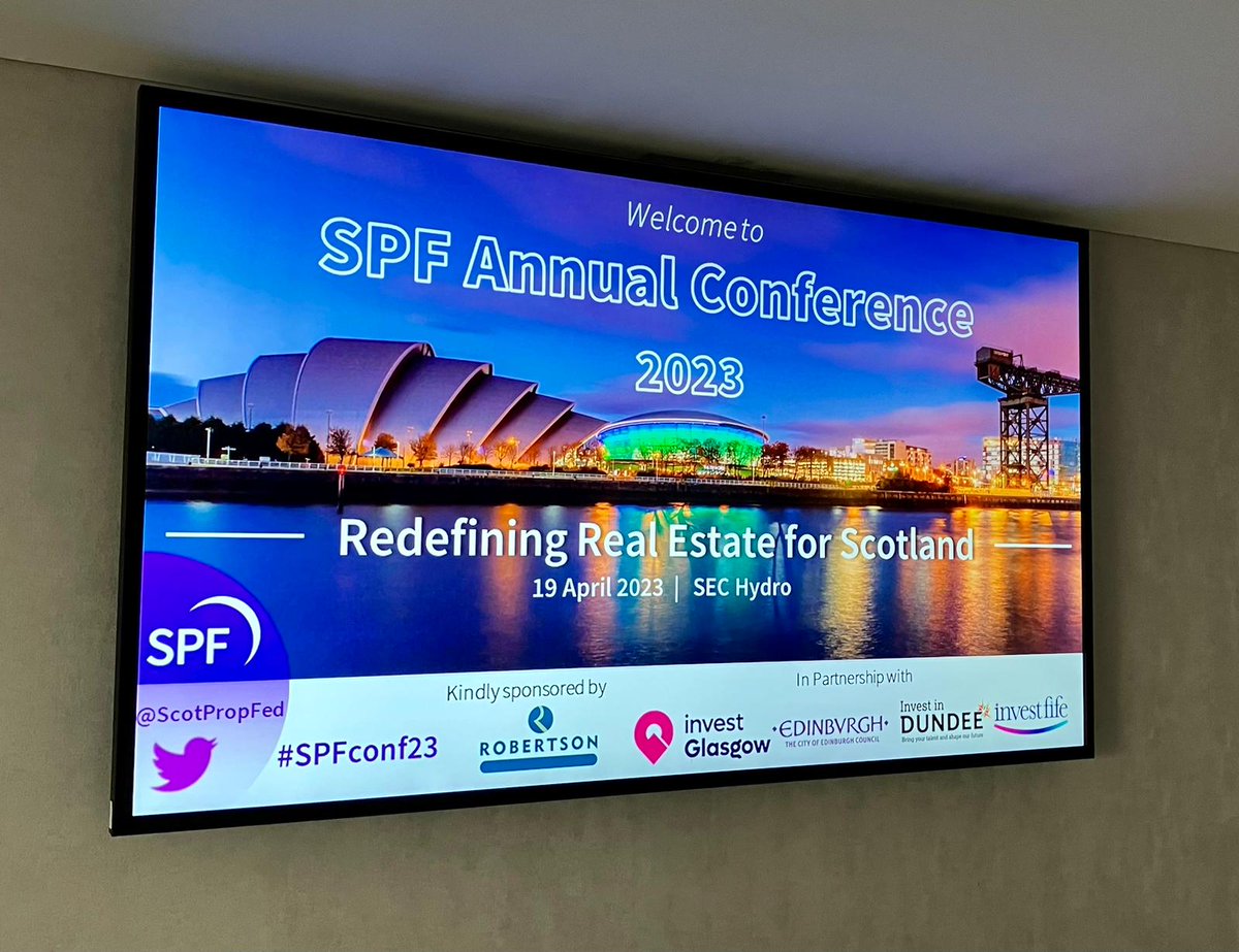Great day for @bobforman2 and I at @ScotPropFed's Annual Conference in #Glasgow. Excellent speakers, and lovely to catch up with fellow attendees.