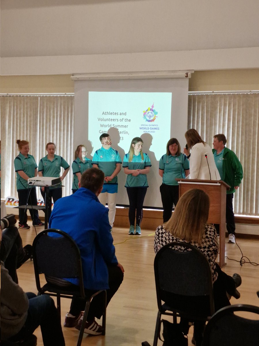 Mandymo4's tweet photo. It is getting close, 54 daystil @SOIreland #WorldGames in Berlin. Today we got 2c the torch arrive with the #SOUlster athletes. @SportyNeesy chatted to them about which sports they will compete in. Gr8 to hear from Colum Boyle Perm Sec @CommunitiesNI. This is why I volunteer 🫶 https://t.co/ZGvYwF9r63