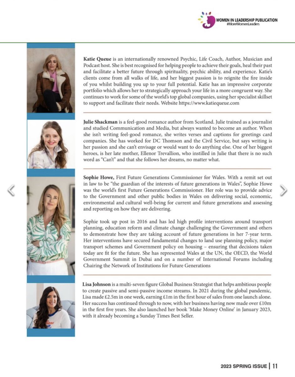 sophiehowe's tweet image. Thrilled to be featured in the Women in Leadership magazine this month as a thought leader. A more fitting tribute however would cover the 30+ inspirational women leaders who I worked alongside in team @futuregencymru over the last 7 years #thefutureisfemale