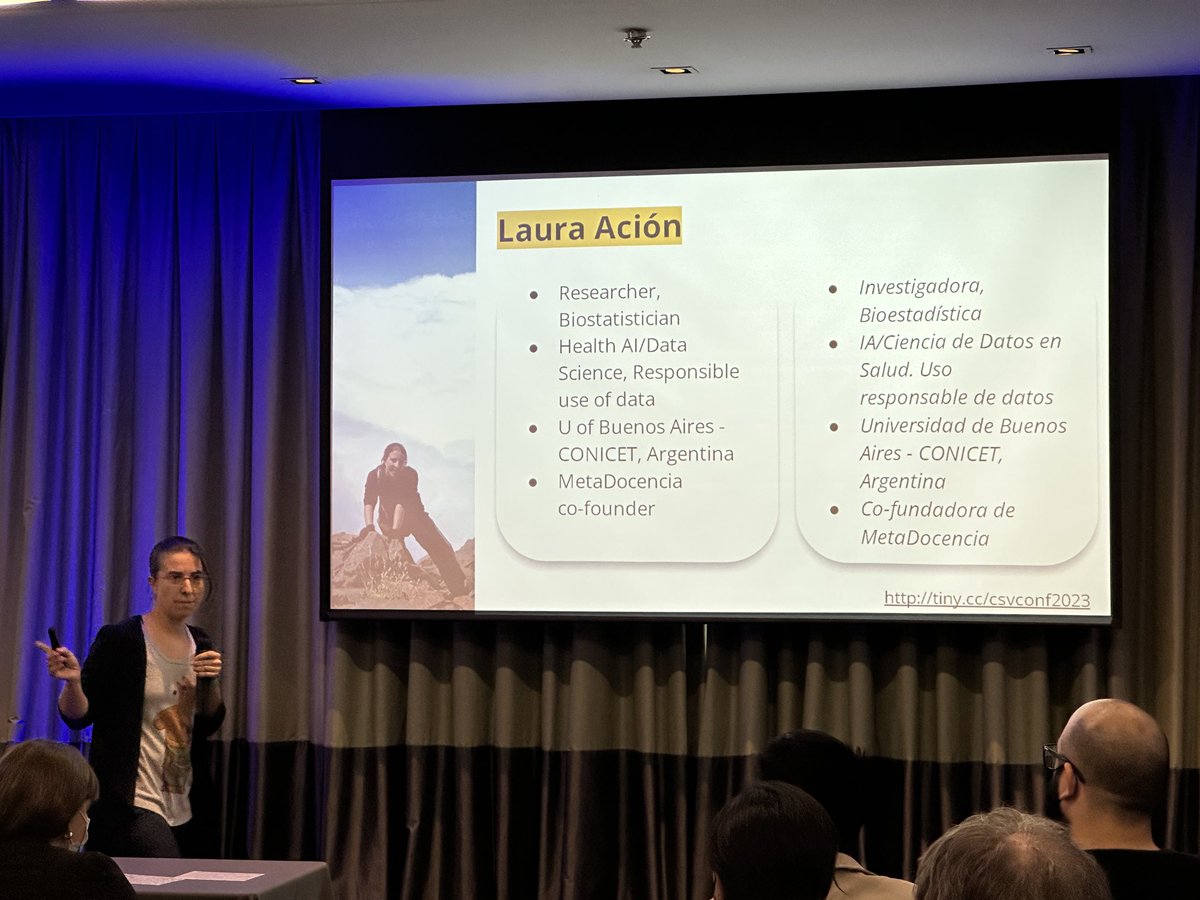 CSVConference's tweet image. Keynote time with ⁦@_lacion_⁩ #commallama #csvconf