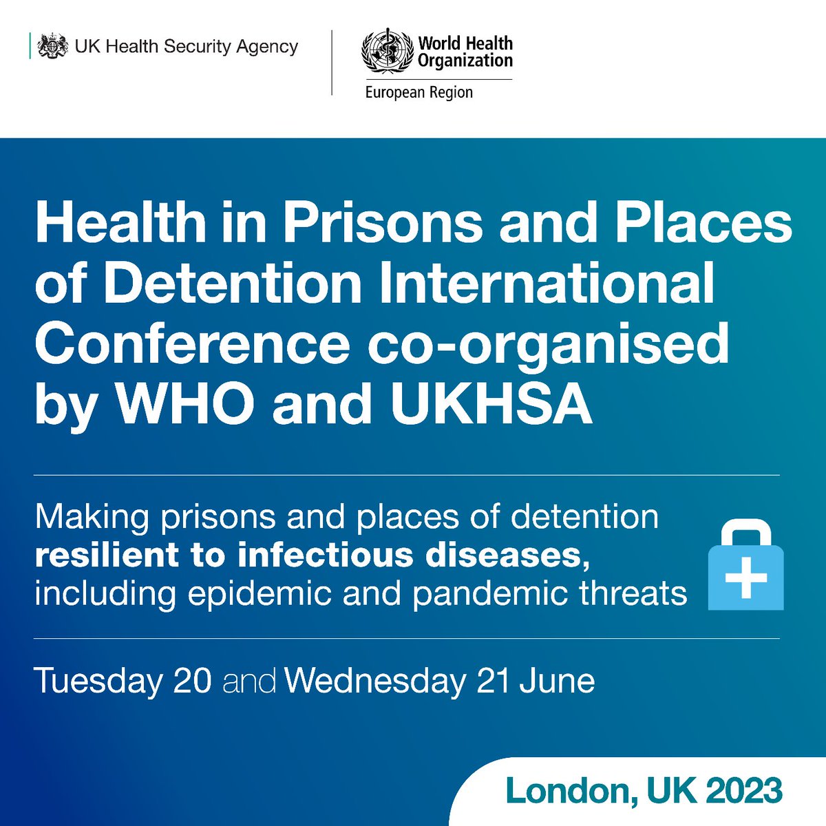 WHO_Europe's tweet photo. ❗27 April📅 is the last day to submit abstracts for the 2023 Health in #Prisons and Places of Detention International Conference, by @UKHSA &amp; WHO/Europe.

Abstracts submitted should cover issues related to #epidemics prevention.

More information here 👇
https://t.co/c3EO3a6btp https://t.co/sFx7Q4l09J