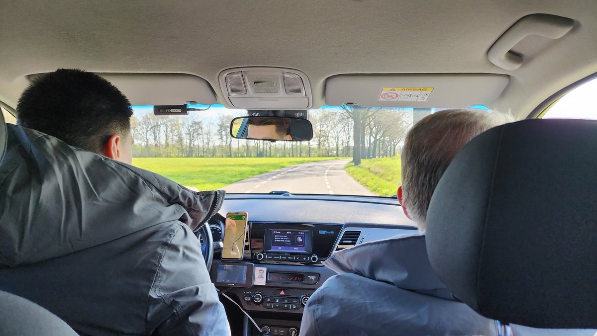 simplyben's tweet photo. Took a road trip to Belgium today just to cross the border. The coffee and chocolate were 💯. Thanks @daviddickstein for a fun morning, a 90 minute taxi ride to spend 20 minutes in a new country. https://t.co/aBfGZgWzbZ