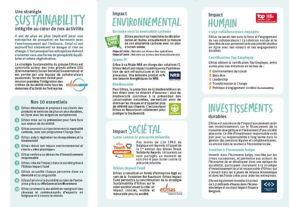 Rapport non financier 2022 – Notre objectif ? Récupérer et réutiliser plutôt qu'utiliser et jeter. Nous voulons donner plus que ce que nous prenons.

Découvrez notre rapport en détails 👇

#Ethias #Régénération #Sustainability #ESG #NeutralitéCarbone