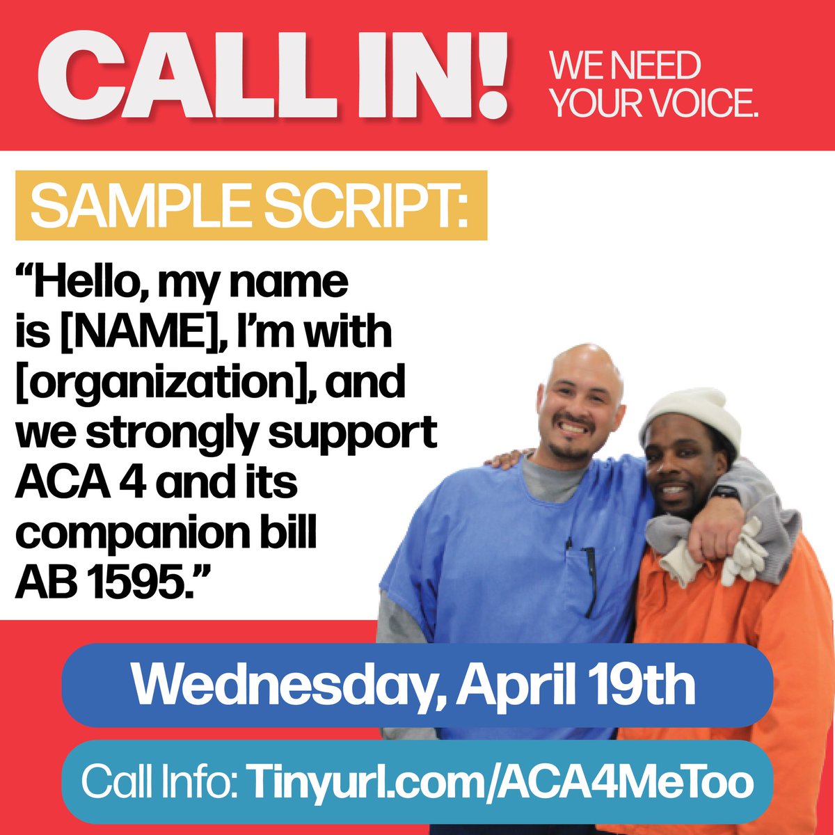 FreeTheVoteCA's tweet photo. TODAY: Call in support of ACA 4 (@ib2_real) during the Assembly Elections Committee! 

Call In Phone Number: (877) 692-8957
Access Code: 1315444

For more info and instructions: https://t.co/fXtvpQiKU3 https://t.co/dRdUYyupVl