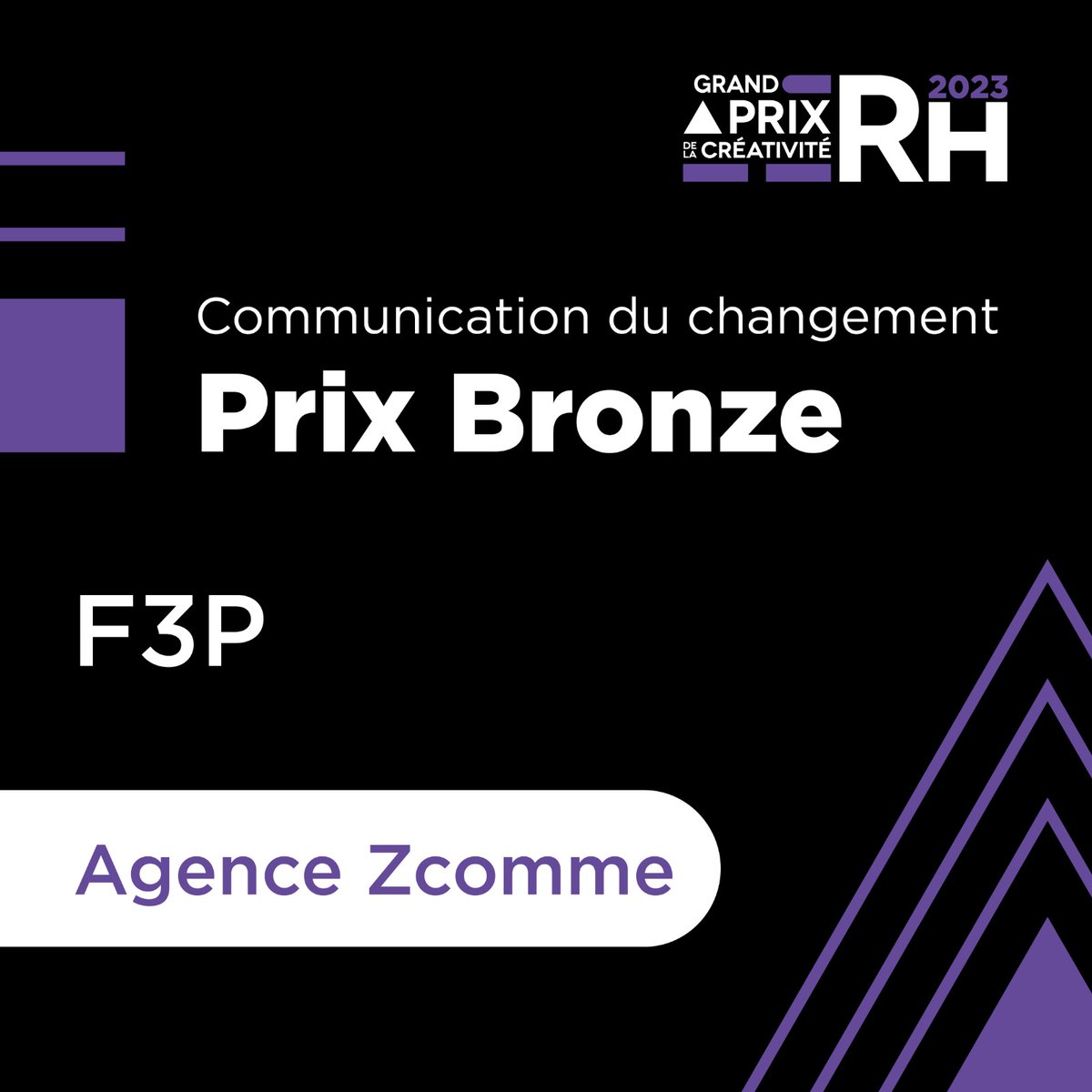 Le prix bronze 🥉 de la catégorie Communication du changement est attribué à <a href="/F3P_officiel/">F3P</a> et l’agence <a href="/zcomme/">Zcomme</a> pour le projet : La Grande Question

Félicitations pour ce prix 🏆

#CréaRH #Révélation #GPCRH2023 #ACCE