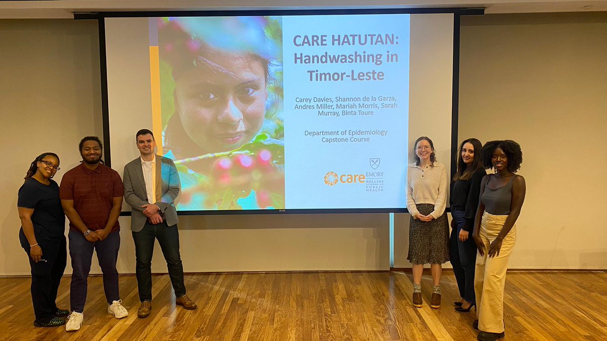 EmoryEPI's tweet photo. Yesterday, @EmoryEPI students presented the results of their semester-long analyses to @CARE, along with recommendations for future initiatives that CARE may implement when designing programs. Take a look at the projects that our students achieved! https://t.co/EHKrCtt806