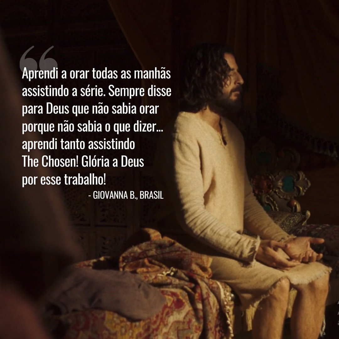 The Chosen Brasil on X: Amamos quando vão além de apenas assistir os  episódios. O que mais já aprenderam?  / X