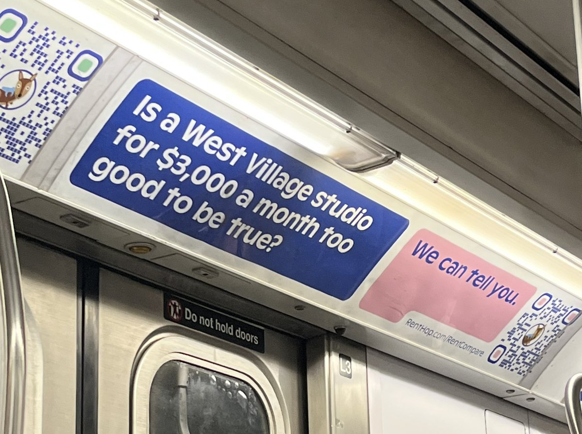 sarahagruen's tweet photo. I’ve found it: the bleakest subway ad in New York City. https://t.co/Zcm4xUTHGQ