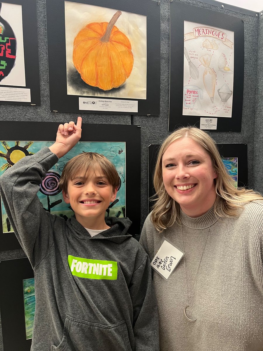 So proud of our little artist! He was so excited to have his pumpkin featured in the TSD District Art Show!  There was some awesome art on display! #schroederdragons #OneTROY @MrsErwinart