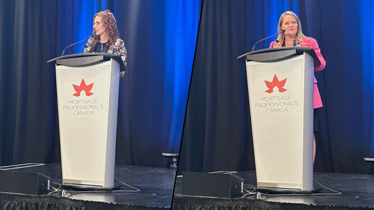 MortgageProsCan's tweet photo. Association update & government advocacy highlights from @LaurenAvdB, President & CEO’s opening remarks at our #TorontoMortgageSymposium:
✅returning to 30-year amortization periods for insured mortgages;
✅eliminating the stress test on mortgage transfers, switches, &renewals; https://t.co/uui4oD3BYY