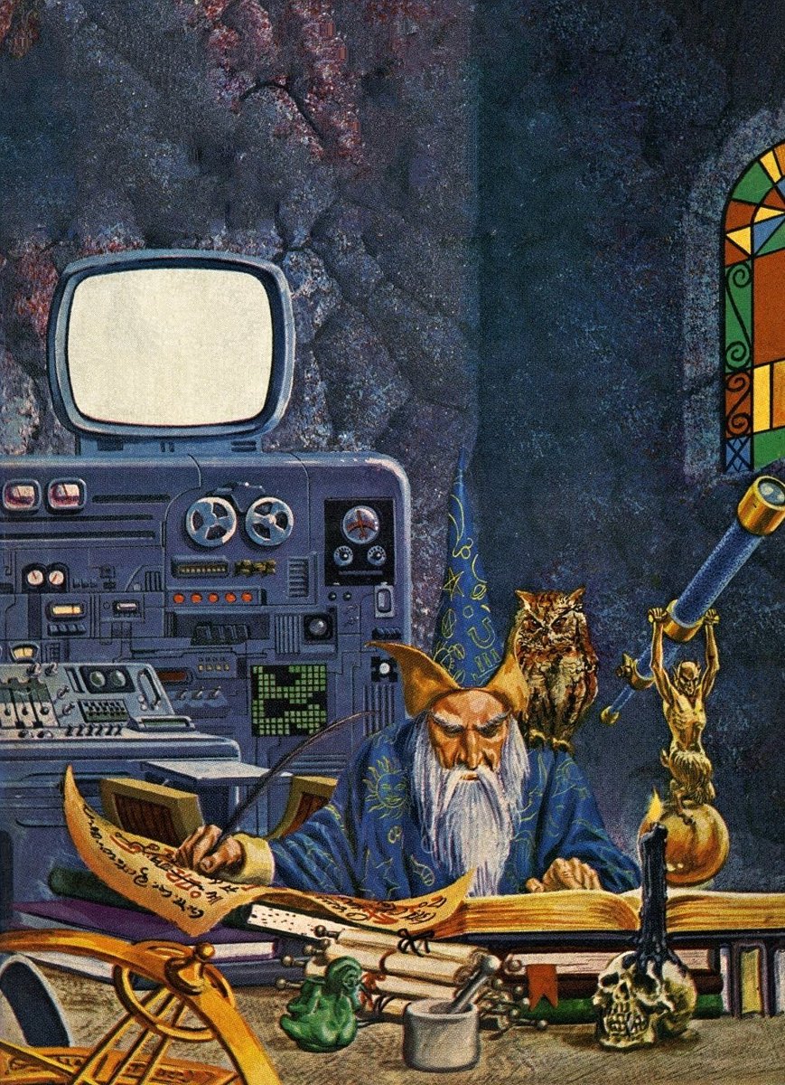 wizard wednesday 🧙🏾‍♂️ gray morrow cover art for if, august 1967